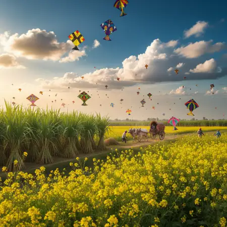 Makar Sankranti Background For Website Banner - Free Website Background Download