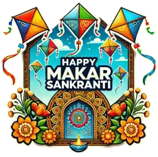 Free Happy Makar Sankranti Png Images With English Captions For Facebook Transparent PNG Download