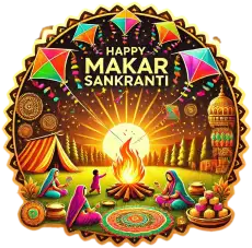 Free Makar Sankranti English Greetings Png For Social Media Transparent PNG Download