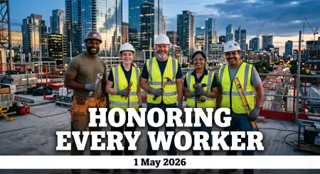 1 May Workers Day 2026 Hd Greeting Images Download - Free International Workers Day 2026 Wishes Download