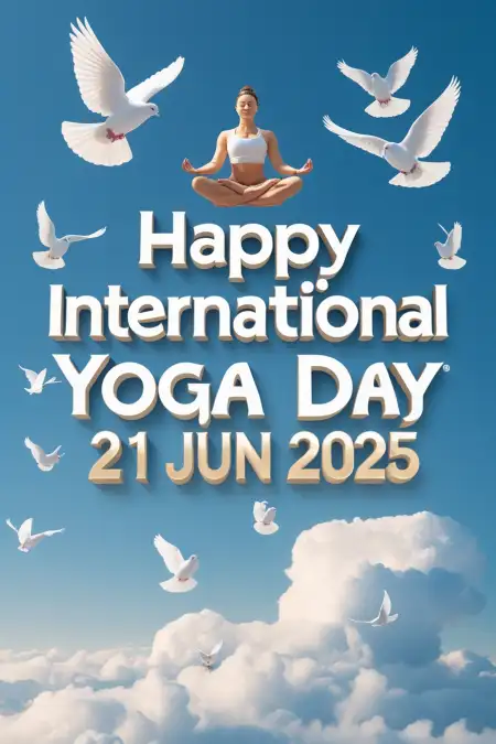 21 June Yoga Day Wishes Image In Transparent Background - Free Yoga Day Wishes Download