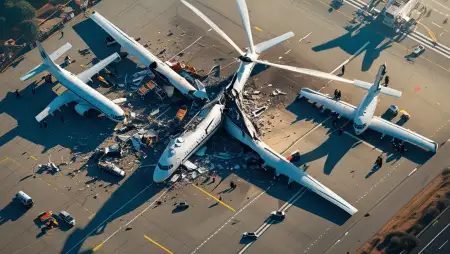 3D Airplane Crash Background Wallpaper - Free Background Download