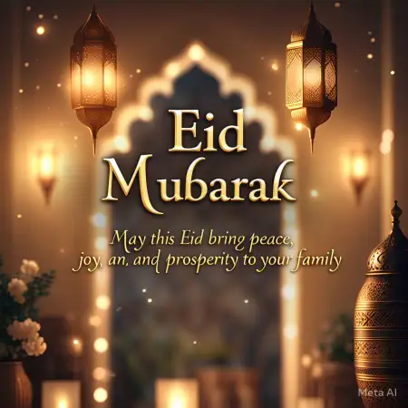 Free Eid Mubarak Wishes With Islamic Quotes Image Download