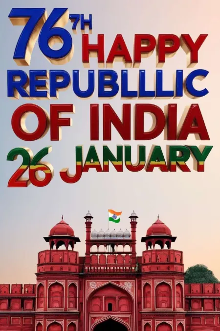 76th Republic Day Of India Celebration Ideas - Free Related 76th Happy Republic Day Of India 26 January Image