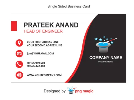 Single Sided Business Card - Free Card Download