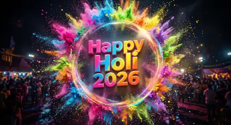Free Advance Happy Holi Wishes 2026 Message For Loved Ones Background Image Download