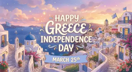 Aesthetic Greek Independence Day Posts - Free Happy Greece Independence Day 2026 Download