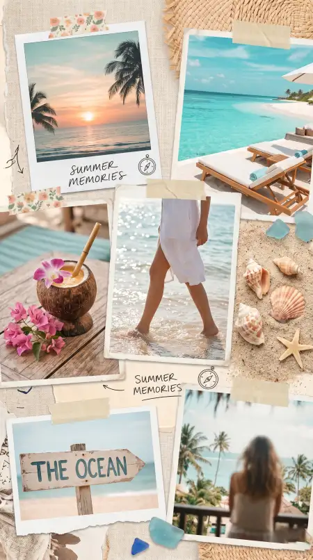 Aesthetic Summer Collage Wallpaper For Iphone - Free Wallpaper Wallpaper Download