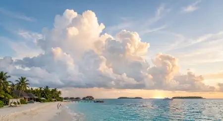 Aesthetic Summer Wallpaper With Dreamy Clouds - Free Wallpaper Wallpaper Download