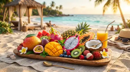 Aesthetic Summer Wallpaper With Fruits - Free Wallpaper Wallpaper Download