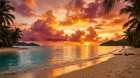Aesthetic Summer Wallpaper With Glowing Sunset - Free Wallpaper Wallpaper Download