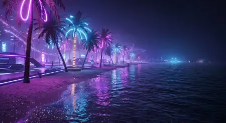 Aesthetic Summer Wallpaper With Palm Trees - Free Wallpaper Wallpaper Download