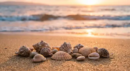 Aesthetic Summer Wallpaper With Sea Shells And Sand - Free Wallpaper Wallpaper Download
