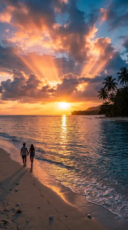 Aesthetic Summer Wallpaper With Sunset Sky - Free Wallpaper Wallpaper Download