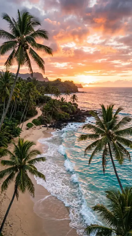 Aesthetic Tropical Beach Wallpaper For Summer - Free Wallpaper Wallpaper Download