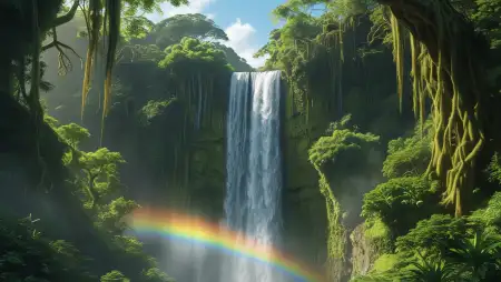 Aesthetic Waterfall Background For Art - Free Waterfall Background Download