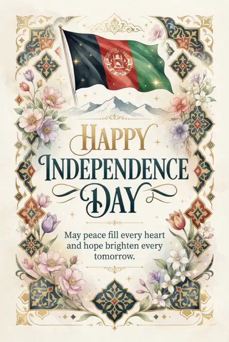Afghan Independence Day 2026 Typography Poster - Free Afghan Independence Day 2026 Download
