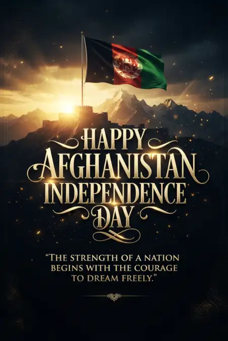 Afghanistan Independence Day 2026 Cinematic Poster - Free Afghan Independence Day 2026 Download