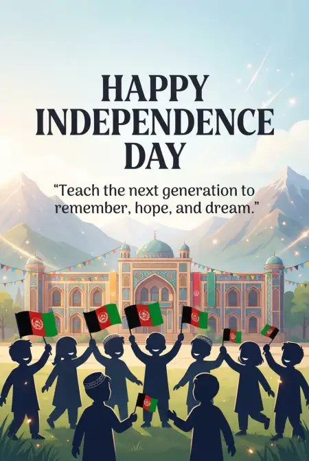 Afghanistan Independence Day 2026 School Poster - Free Afghan Independence Day 2026 Download