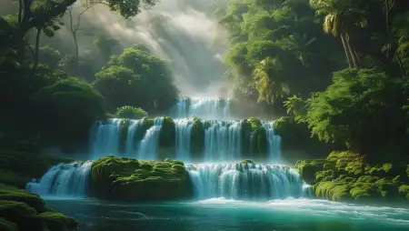 African Waterfall Background Image - Free Waterfall Background Download