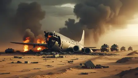 Airplane Crash Explosion Background - Free Background Download