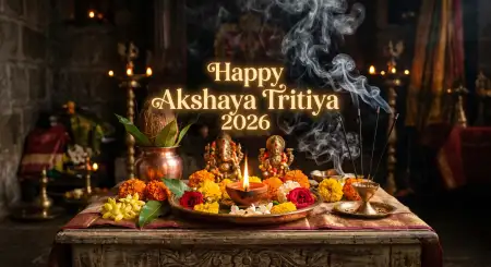 Akshaya Tritiya 2026 Wishes Divine Theme - Free Akshaya Tritiya 2026 Wishes Download