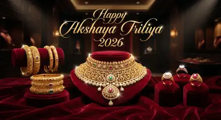 Akshaya Tritiya 2026 Wishes Elegant Design - Free Akshaya Tritiya 2026 Wishes Download