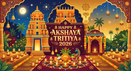 Akshaya Tritiya 2026 Wishes Festival Greeting Images - Free Akshaya Tritiya 2026 Wishes Download