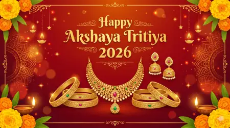 Akshaya Tritiya 2026 Wishes Minimal Design - Free Akshaya Tritiya 2026 Wishes Download