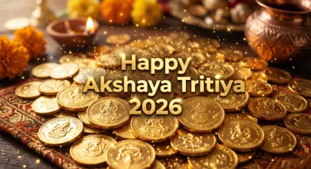 Akshaya Tritiya 2026 Wishes With Gold Theme - Free Akshaya Tritiya 2026 Wishes Download