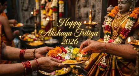 Akshaya Tritiya 2026 Wishes With Kalash - Free Akshaya Tritiya 2026 Wishes Download