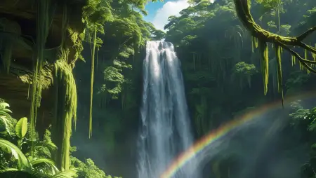 Amazon Jungle Waterfall Background - Free Waterfall Background Download