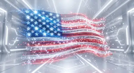 Free American Flag Poster Design Background With Fireworks And Patriotic Visual Effects Background Image Download