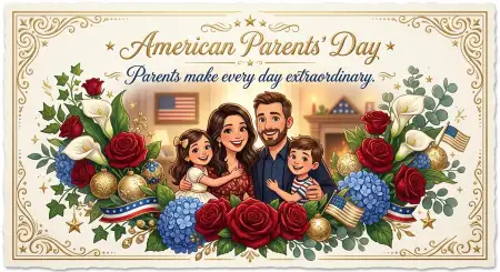 American Parents Day Vector Illustration - Free American Parents Day 2026 Download