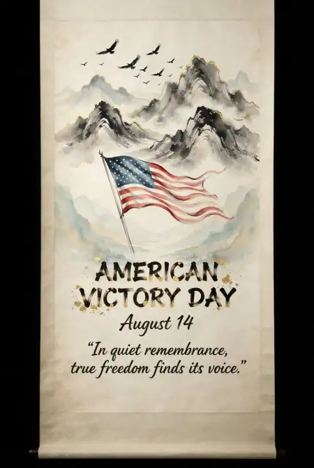 American Victory Day Printable Banner - Free American Victory Day 2026 Download