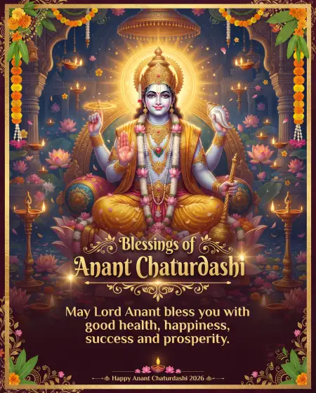 anant chaturdashi blessing wishes 2026 - Short Anant Chaturdashi Wishes 2026