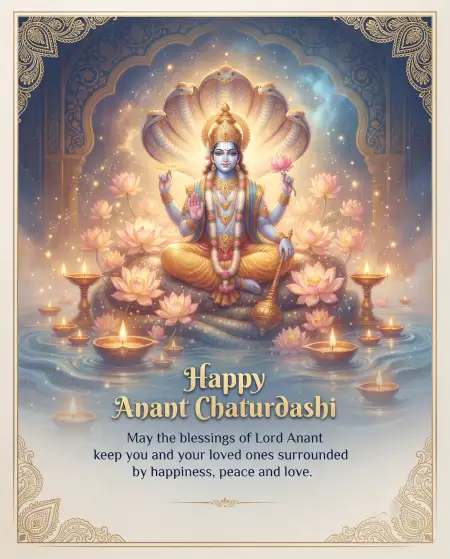 anant chaturdashi greeting card images 2026 - Card