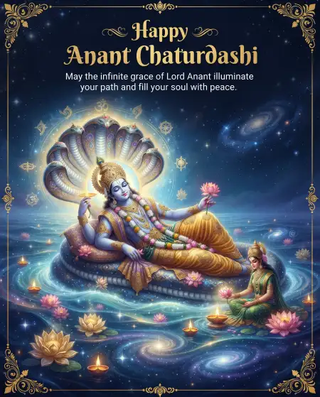 anant chaturdashi lord vishnu images with wishes 2026 - Short Anant Chaturdashi Wishes 2026