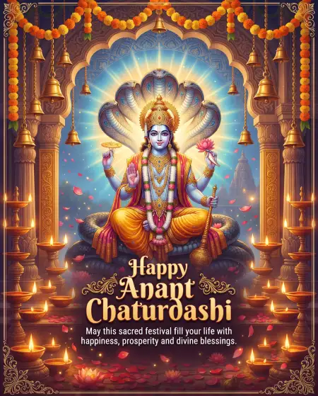 anant chaturdashi wishes poster 2026