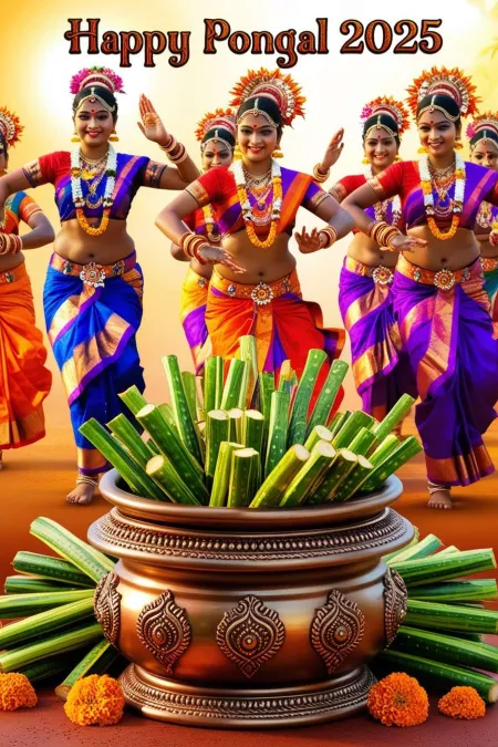 Animated Happy Pongal Greetings 2025 Gifs - Free Happy Pongal 2025 Download