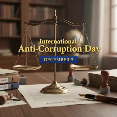 Anti Corruption Day Flyer Layout PNG Design - Free International Anti Corruption Day Download