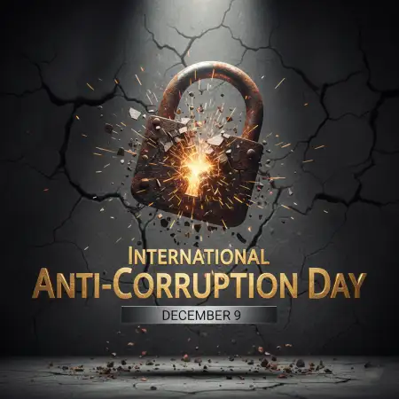 Anti Corruption Vector PNG With 9 December Text - Free International Anti Corruption Day Download