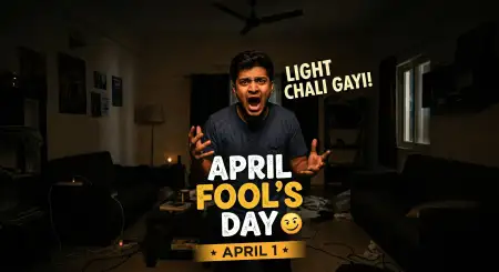 Free April Fools Day Funny Captions Hindi Image Download