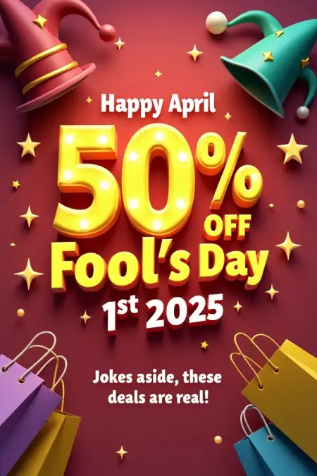 April Fool Day E-commerce Discount Offers - Free Related Happy April Fool Day Image