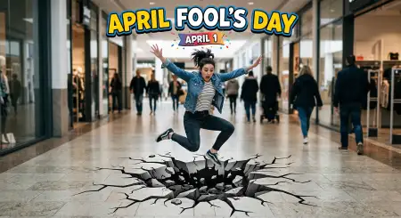 april fools day poster template editable