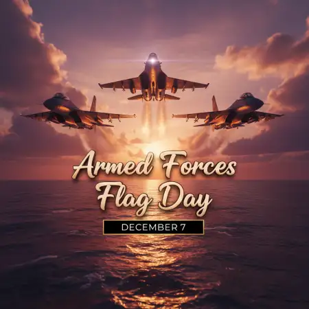 Free Armed Forces Flag Day Digital Poster Template Background Download