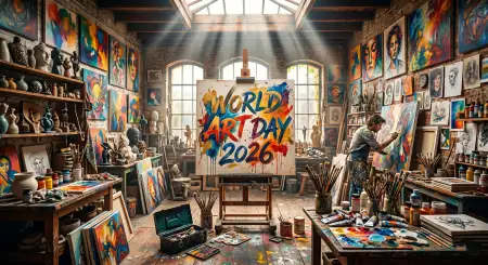Art Inspiration World Art Day - Free World Art Day 2026 Wishes Download