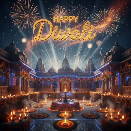 Artistic Happy Diwali Greetings 2025 With Rangoli Pattern - Free Happy Diwali 2025 Download