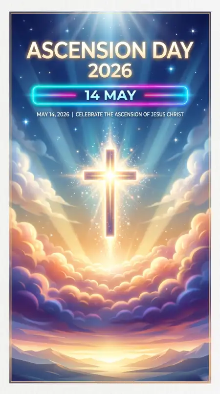 Ascension Day 2026 Church Prayer Banner - Free Ascension Day 2026 Wishes Download