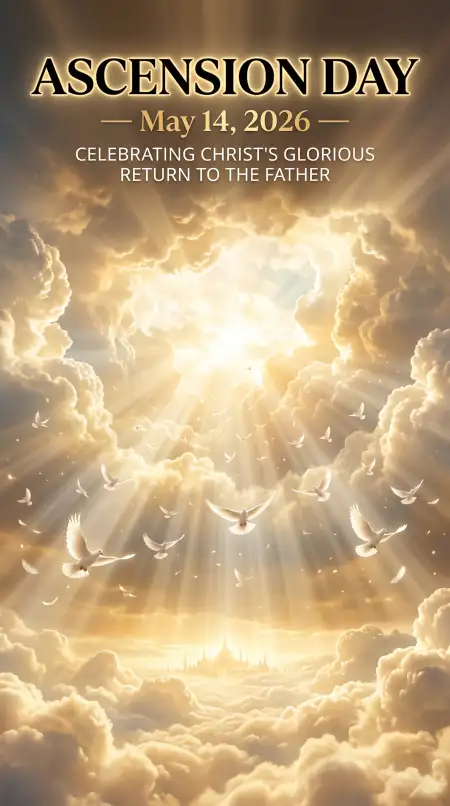 Ascension Day 2026 Divine Light Wallpaper - Free Ascension Day 2026 Wishes Download